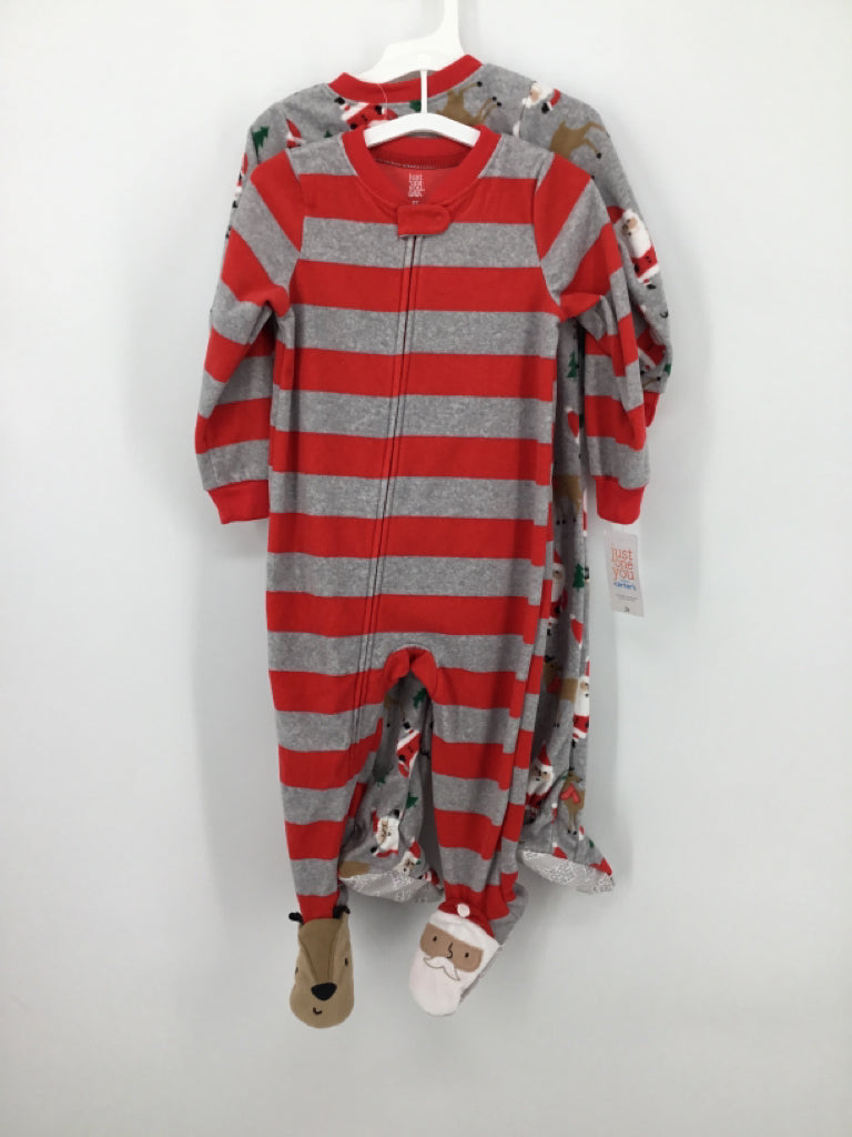 Just One You Made by Carters Child Size 2 Red Christmas Sleeper Set