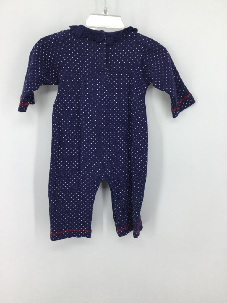 Baby Luigi Child Size 6 Months Navy Sleepers