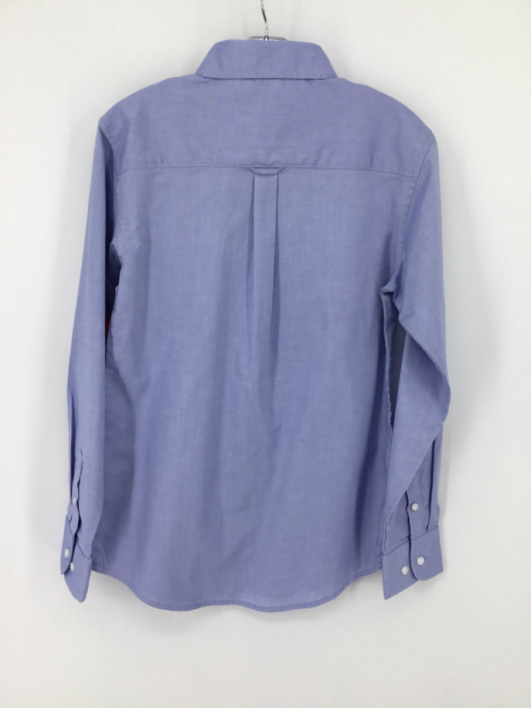 Izod Child Size 10 Blue Solid Shirt - boys