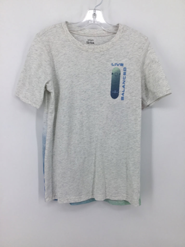 Carter's Child Size 12 Gray screen printed T-shirt - boys