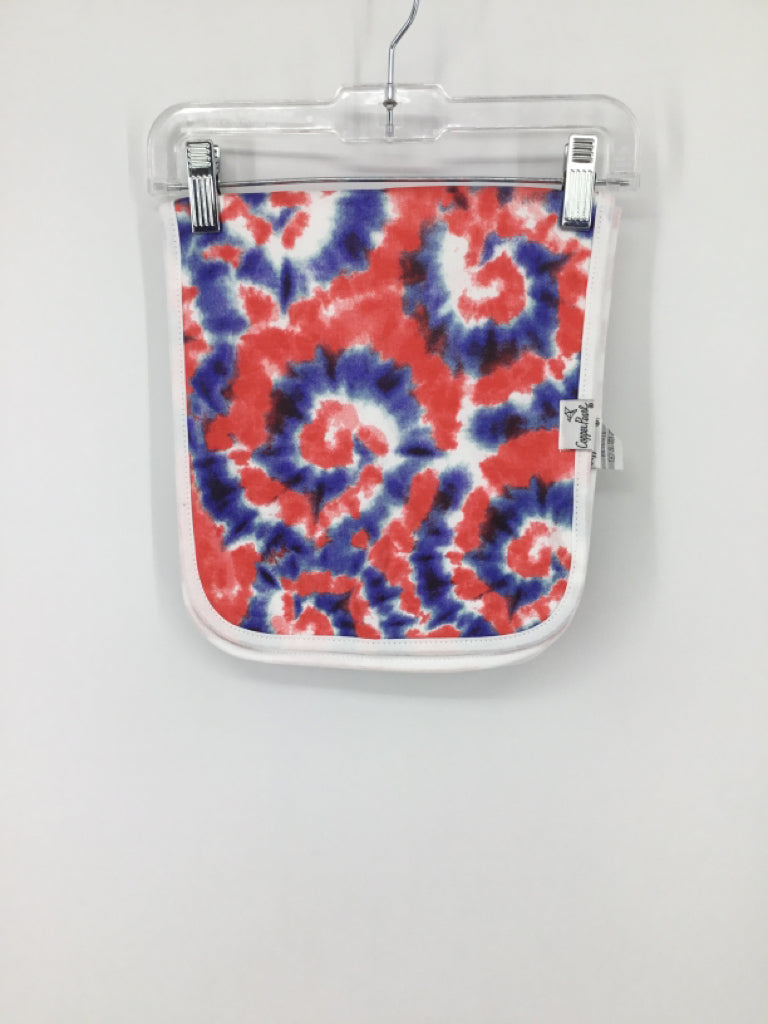 Copper Pearl Red & Blue Tye Dye Burp Cloth Set of 2
