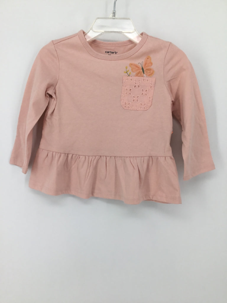 Carter's Child Size 18 Months Pink T-shirt - girls