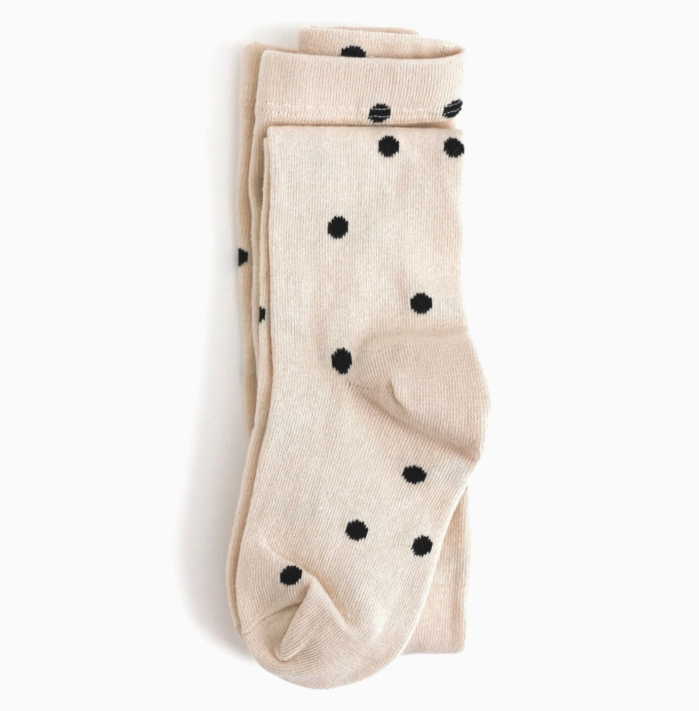 The Little Stocking Co -  Knit Tights (Vanilla Dot)