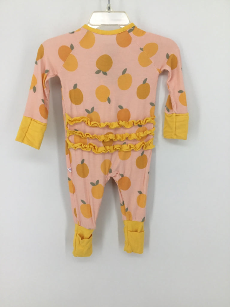 Poppy Kids Co. Child Size 0-3 Months Yellow Pajamas - girls