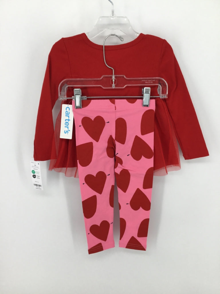 Carter's Child Size 2 Red Valentine's Day Outfit