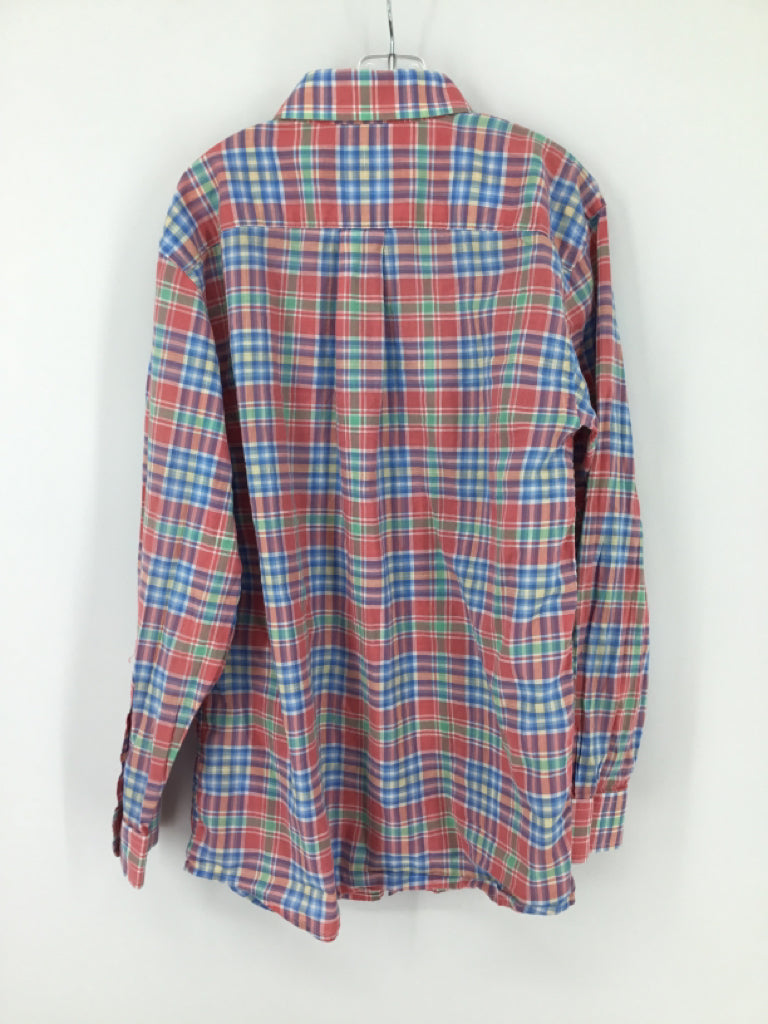 vineyard vines Child Size 12 Pink Plaid Shirt - boys