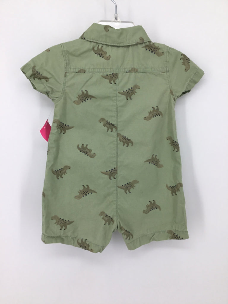 Carter's Child Size 6 Months Green Dinosaur Outfit - boys