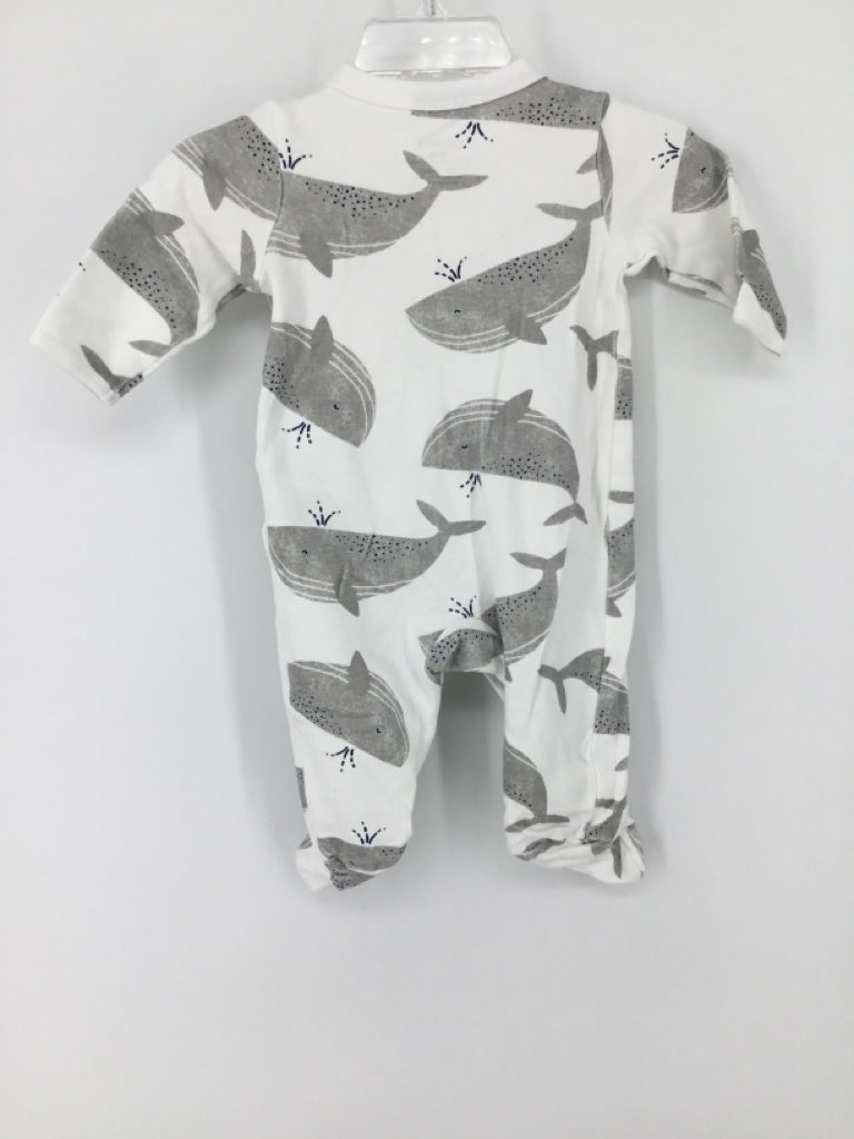 Carter's Child Size 3 Months White Sleepers