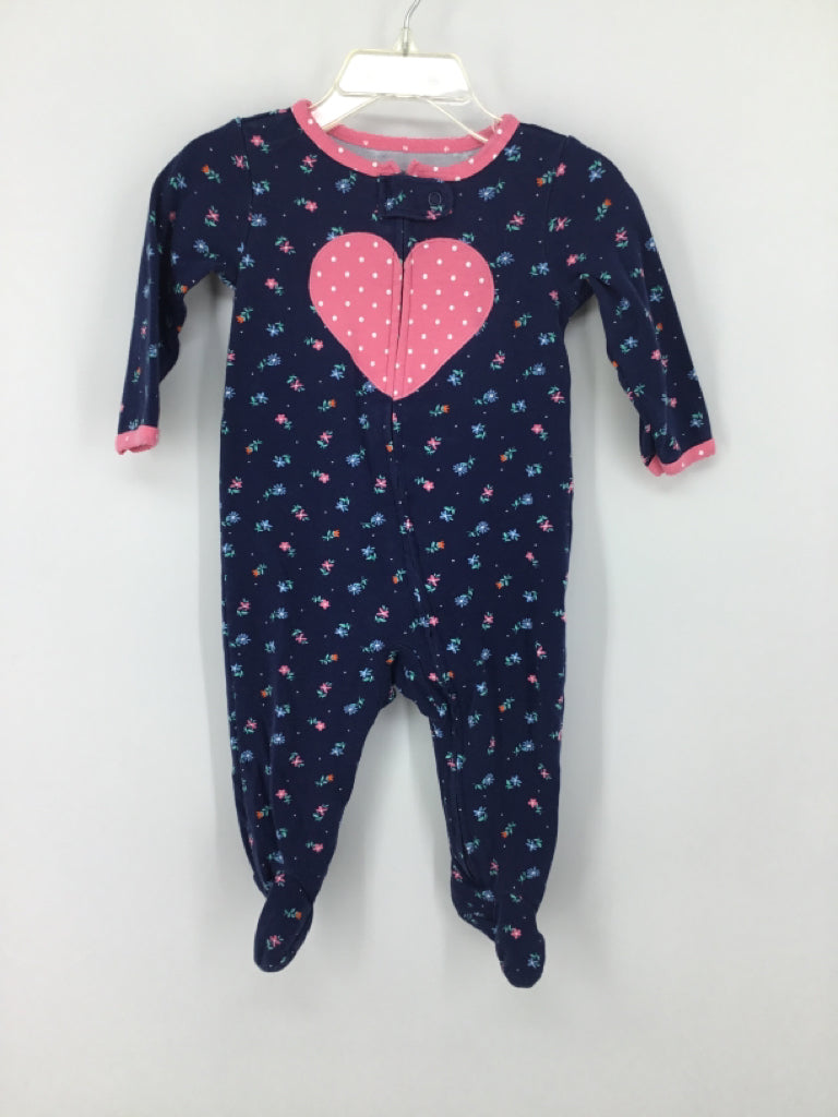 Carter's Child Size 9 Months Navy Sleepers