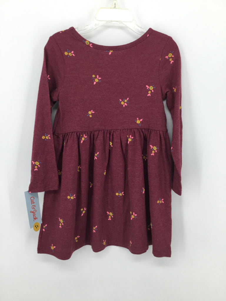 Cat & Jack Child Size 4 Burgundy Dress - girls