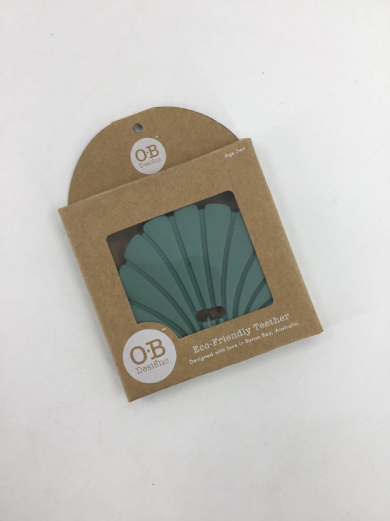 OB Designs Blue Silicone Seashell Teether - New in Box