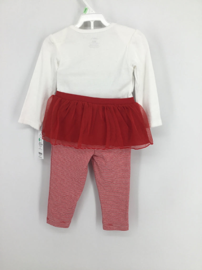 Carter's Child Size 18 Months Red Christmas Outfit