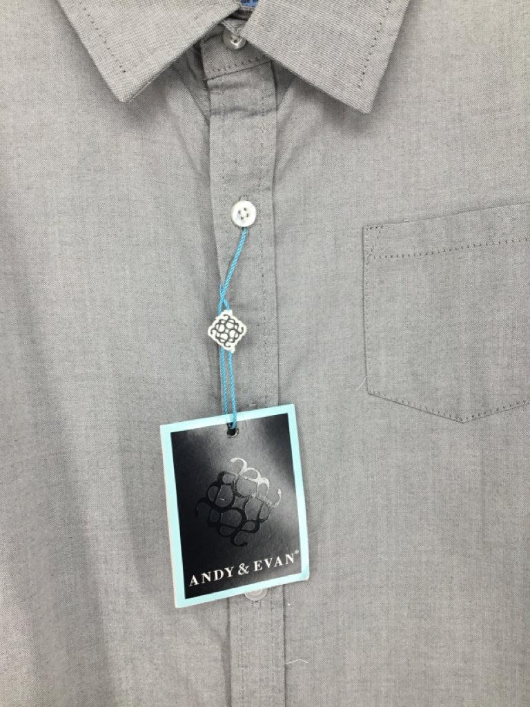 Andy & Evan Child Size 7 Gray Solid Shirt - boys