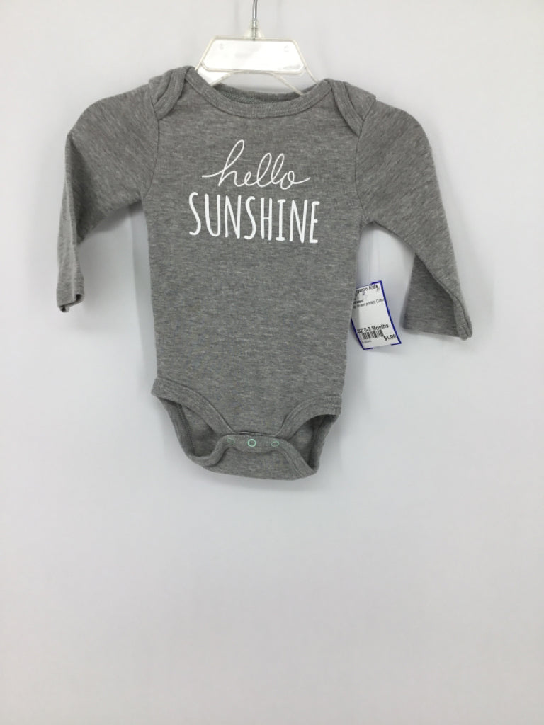 cloud island Child Size 0-3 Months Gray Onesie