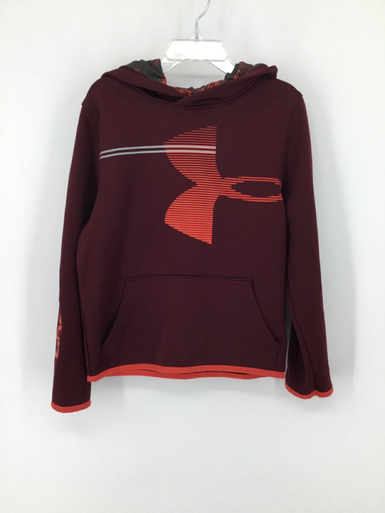 Under Armour Child Size 6 Burgundy screen printed Sweatshirt - boys