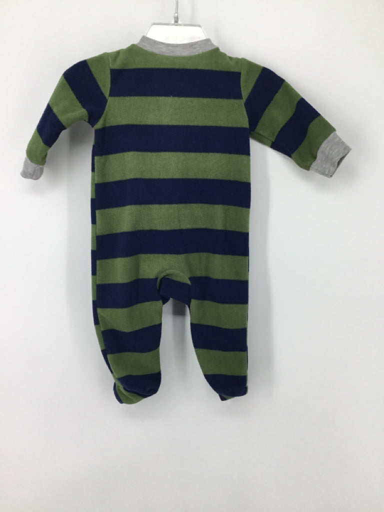 Carter's Child Size 3 Months Green Sleepers