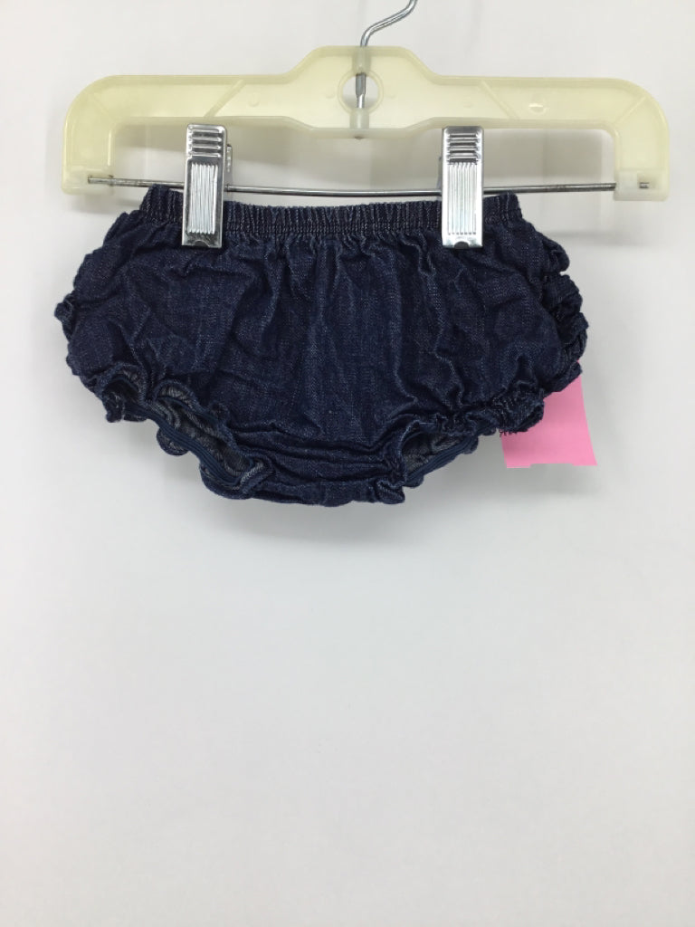 Ruffle Butts Child Size 0-3 Months Blue Bloomers - girls