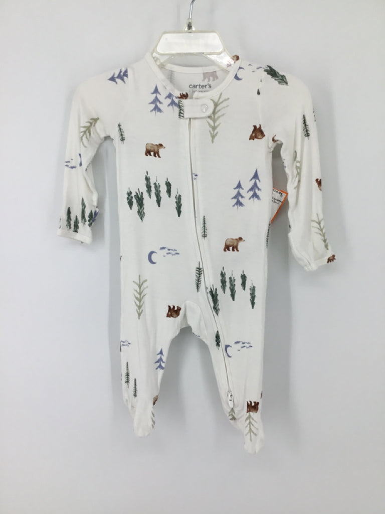 Just One You Made by Carters Child Size 3 Months White Sleepers