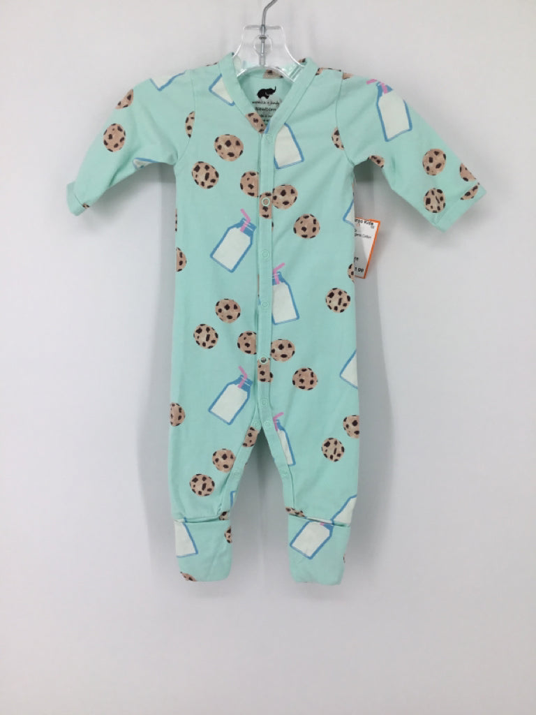 Monica + Andy Child Size Newborn Blue Print Outfit - boys