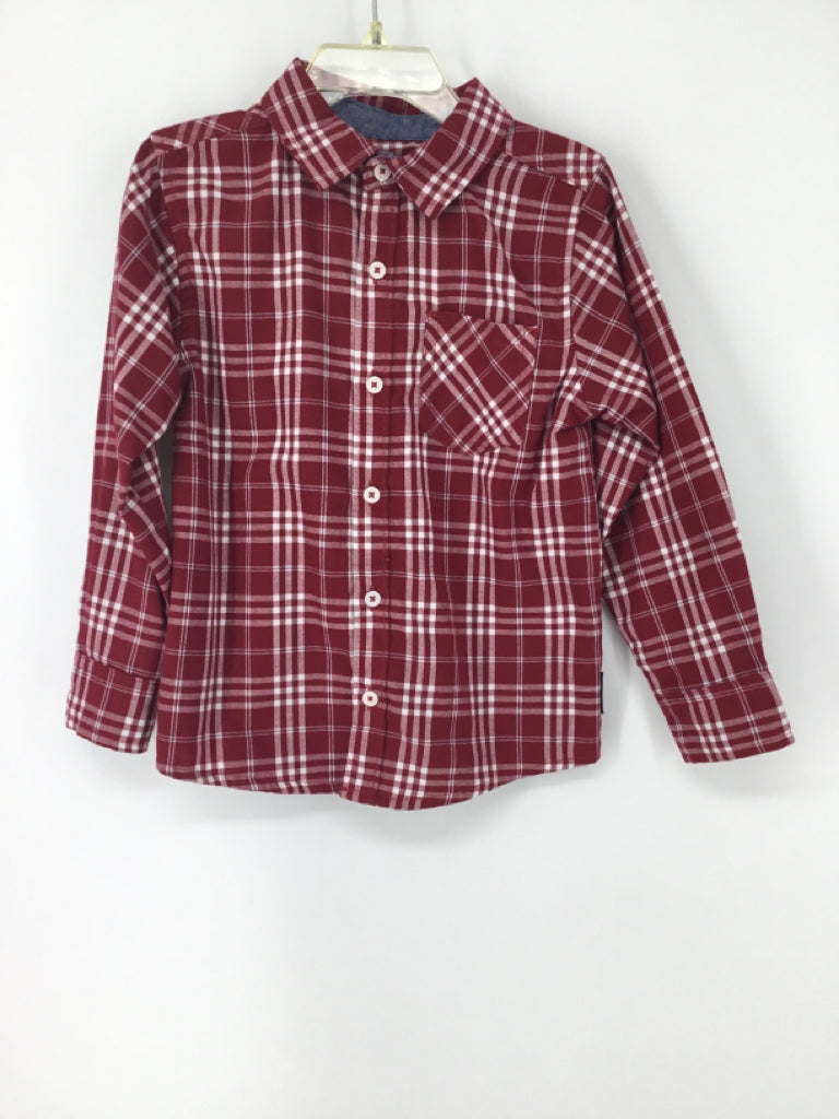 Ben Sherman Child Size 4 Red Plaid Shirt - boys