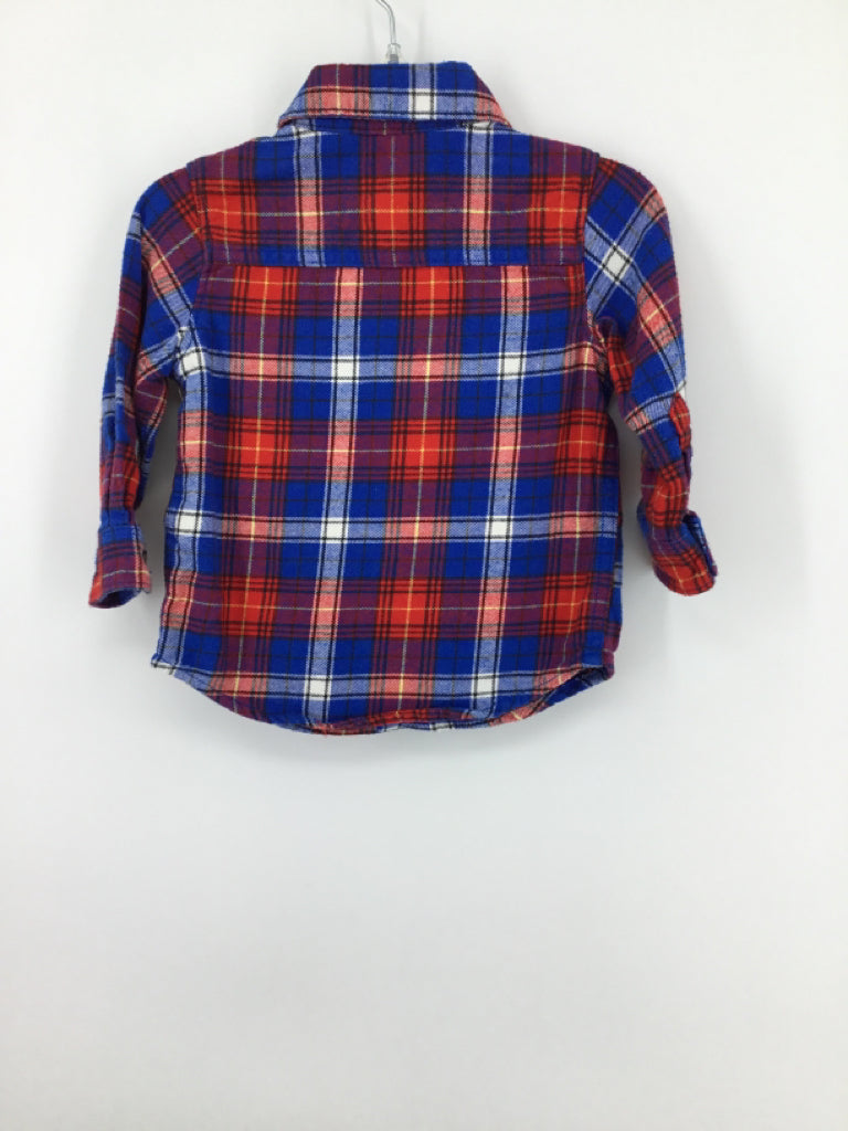 Carter's Child Size 9 Months Multi-Color Plaid Shirt - boys