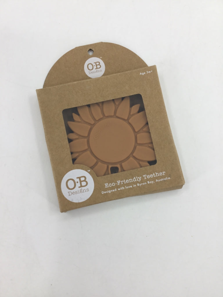 OB Designs Orange Silicone Sunflower Teether