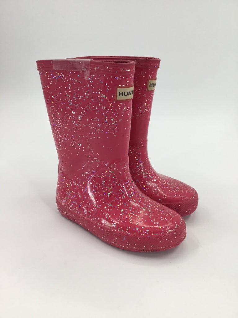 Hunter Child Size 7 Toddler Pink Rain/Snow Boots
