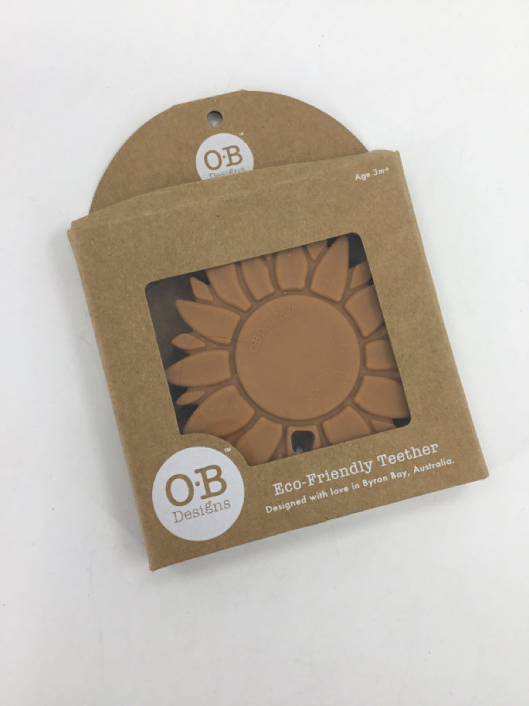 OB Designs Orange Silicone Sunflower Teether