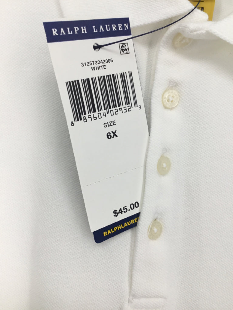 Ralph Lauren Child Size 6 White Shirt - girls
