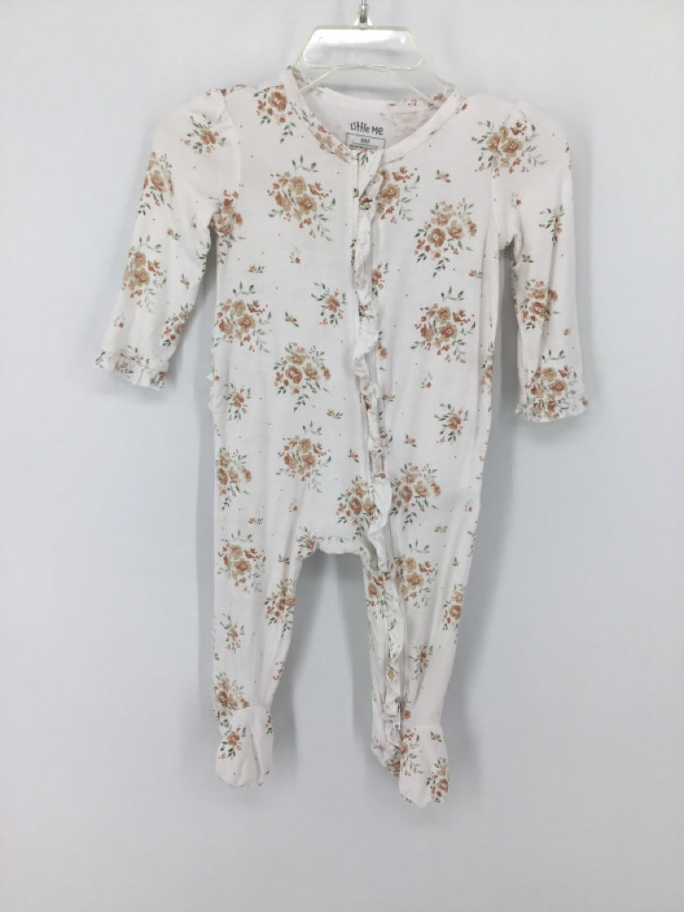 Little Me Child Size 6 Months White Sleepers