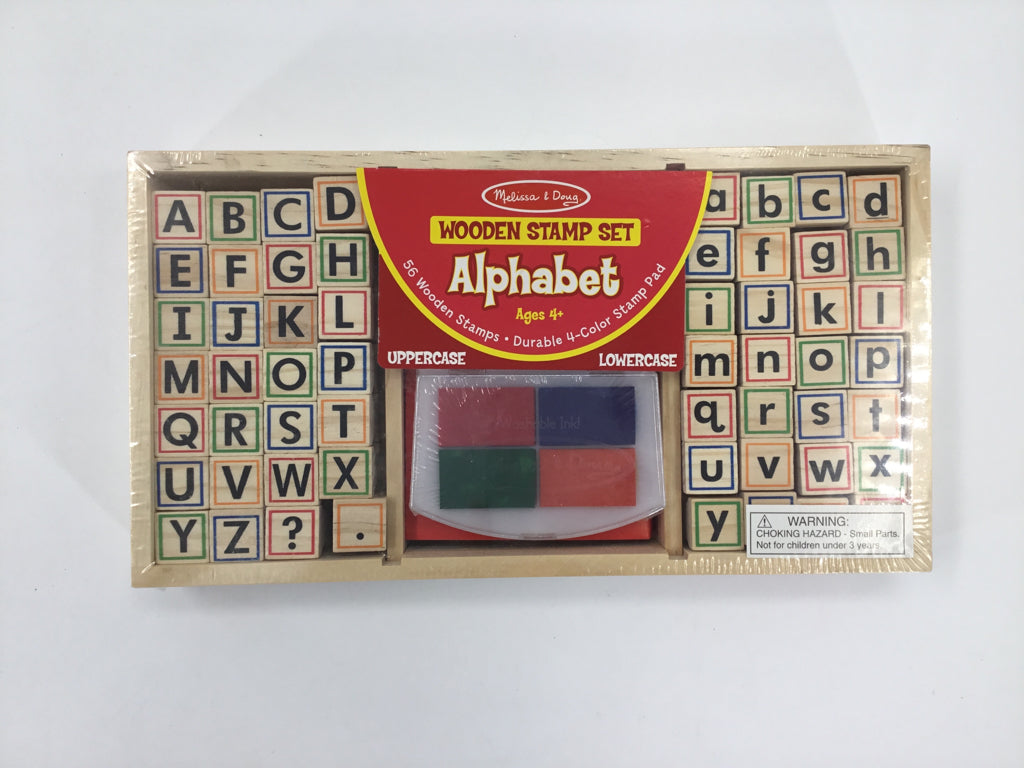 Melissa & Doug Wooden Stamp Set - Alphabet