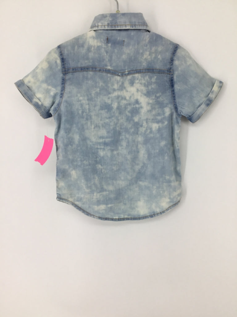 7 for all Mankind Child Size 3 Blue Solid Shirt - boys