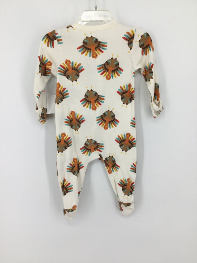 Old Navy Child Size 6-9 Months White Thanksgiving Sleeper