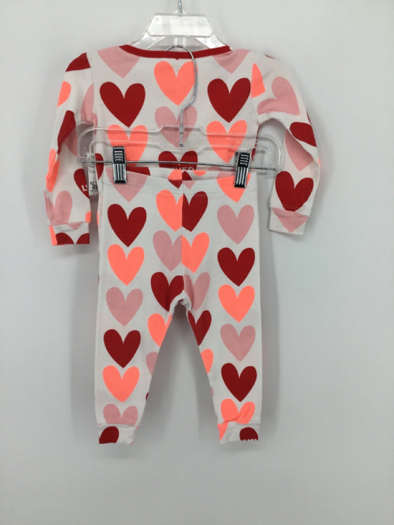 Childrens Place Child Size 18-24 Months Red Valentine's Day Pajamas