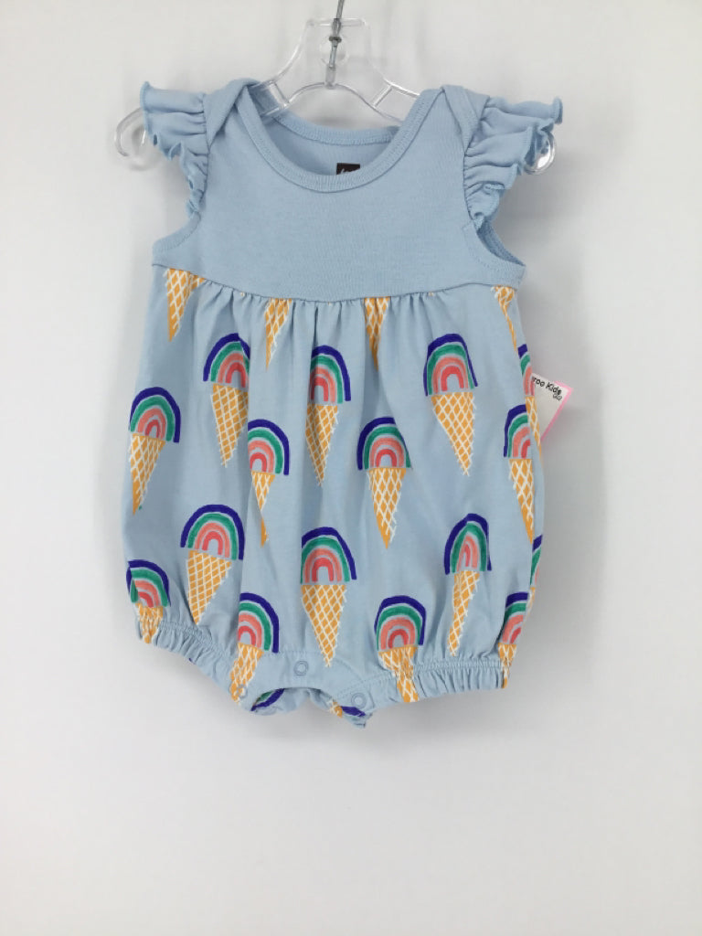 Tea Child Size 0-3 Months Blue Outfit - girls