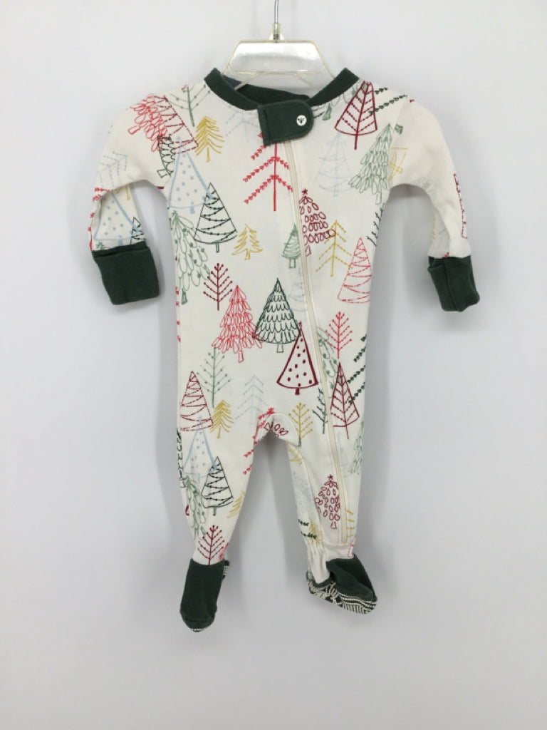 Burt's Bees Baby Child Size 0-3 Months Green Christmas Sleeper