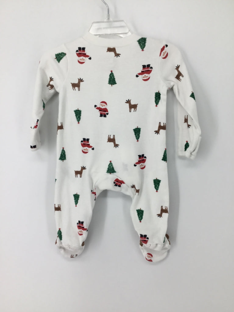 Just One You Made by Carters Child Size 3 Months White Christmas Sleeper & Hat