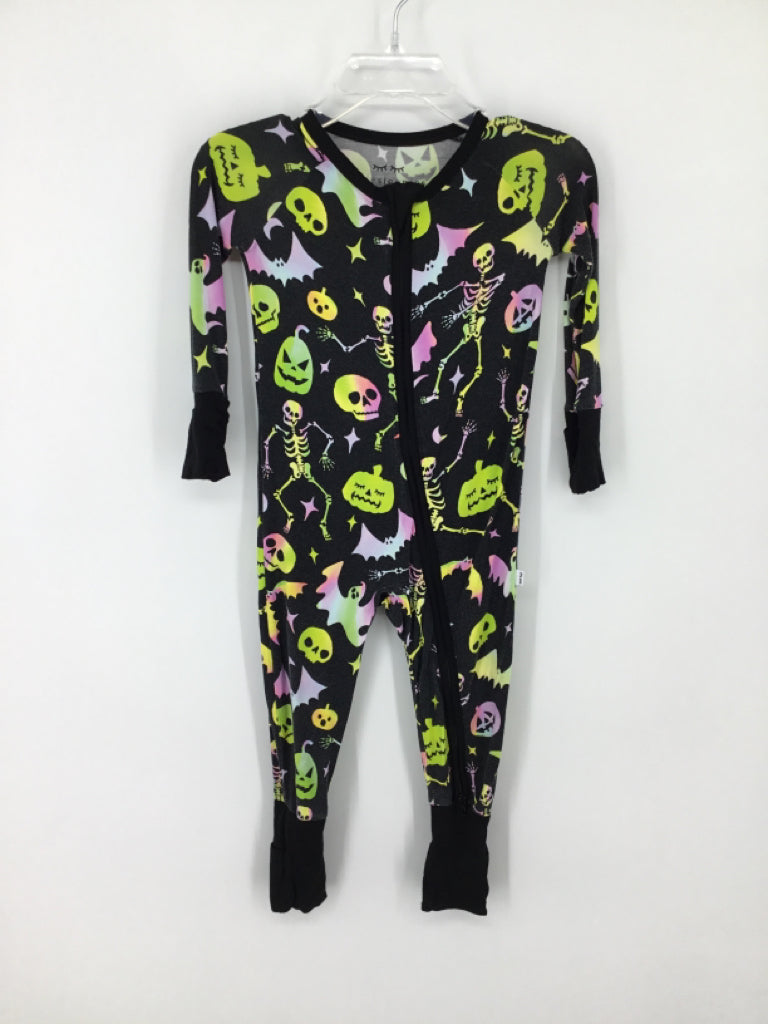 Little Sleepies Child Size 6-12 Months Black Halloween Pajamas