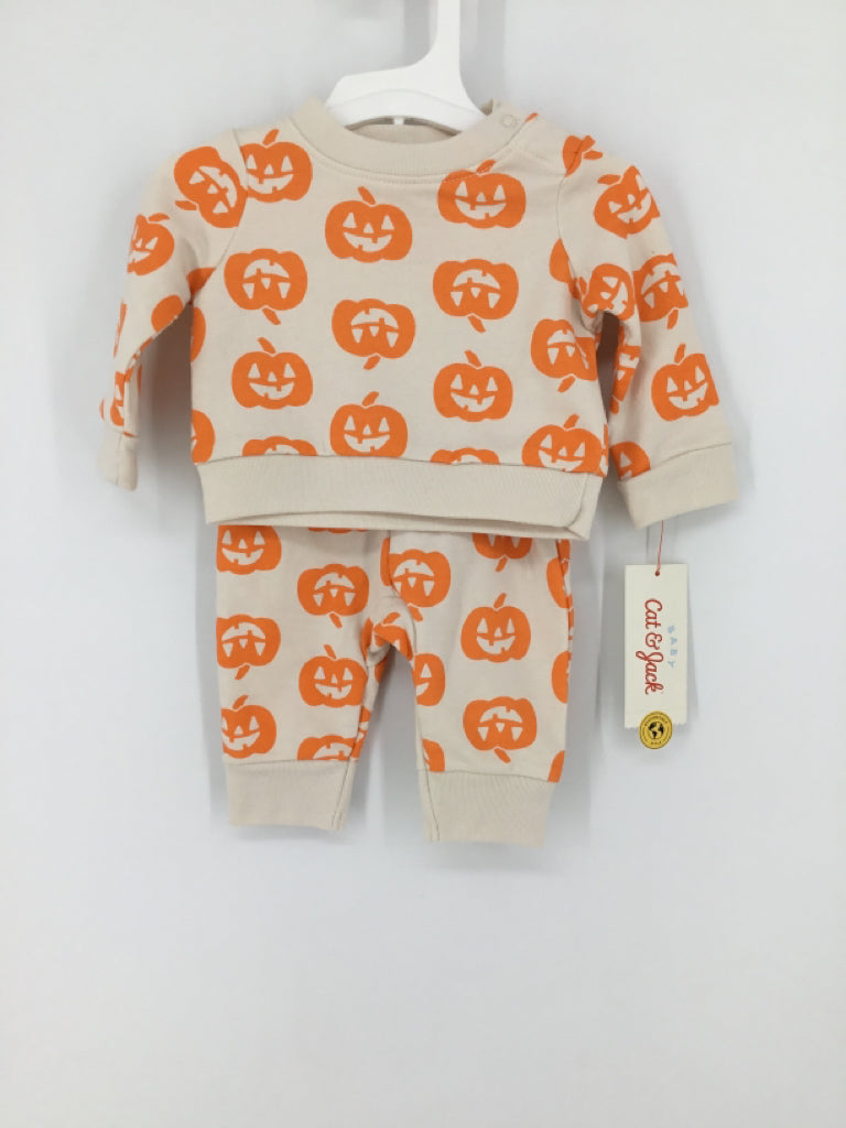 Cat & Jack Child Size Newborn Orange Halloween Outfit