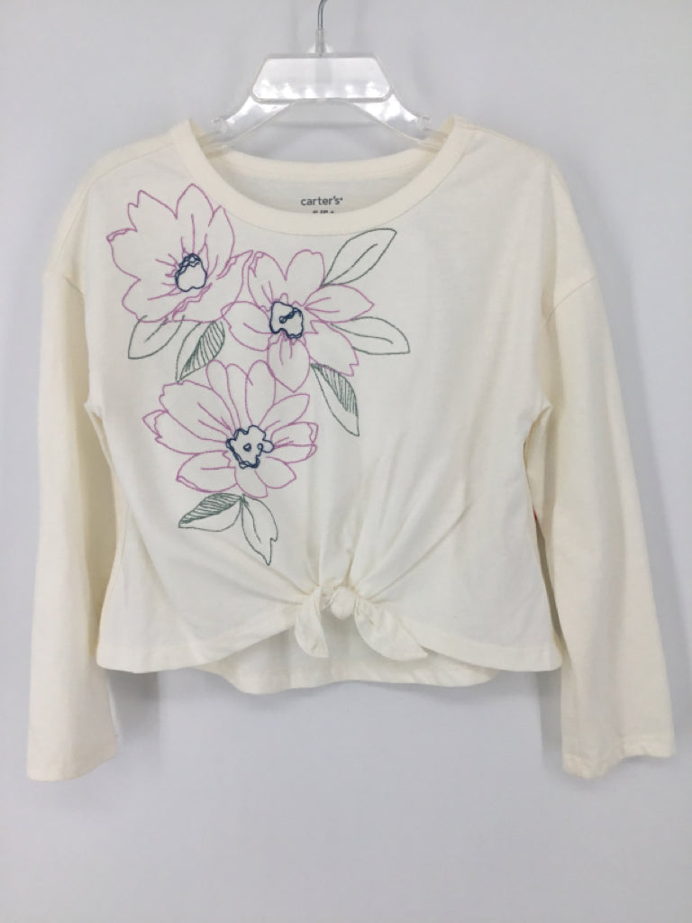 Carter's Child Size 5 Cream T-shirt - girls
