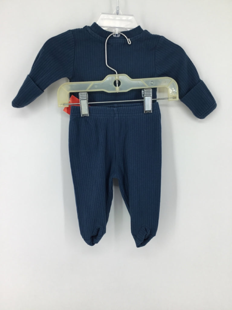 Mila Child Size 0-3 Months Teal Solid Outfit - boys