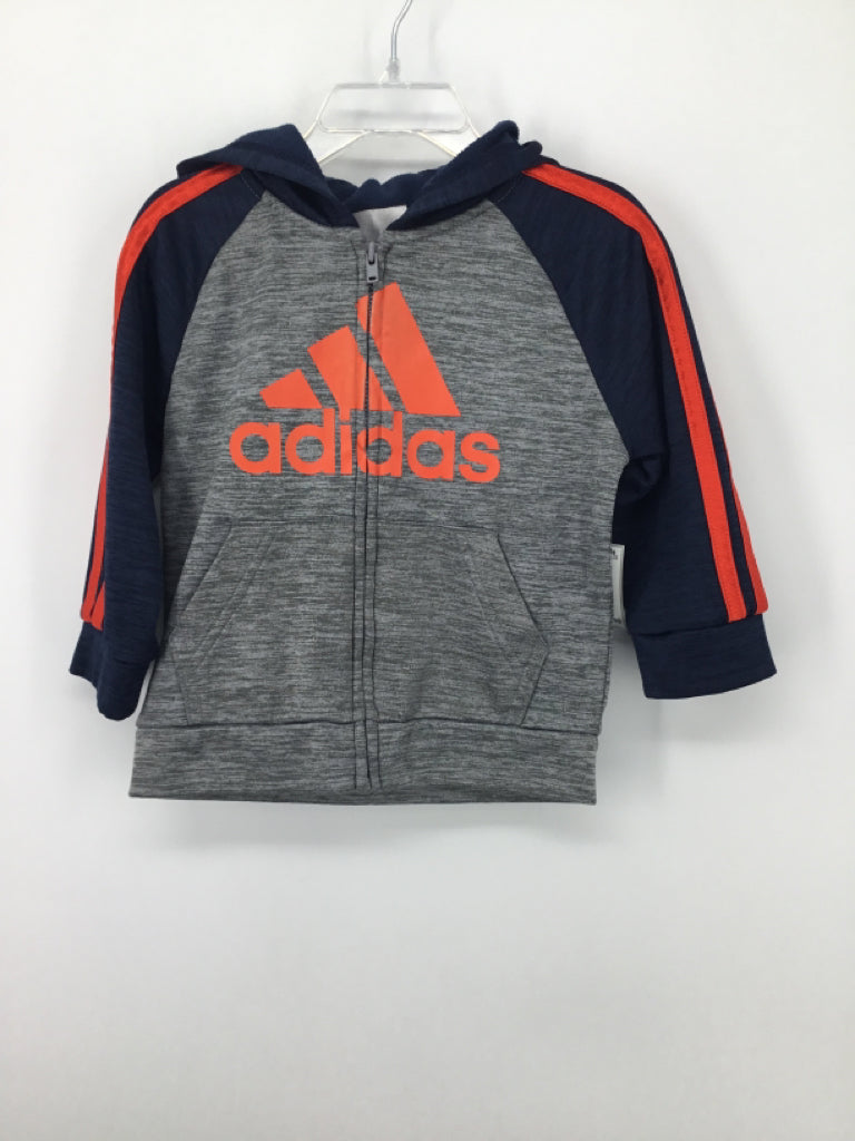 Adidas Child Size 2 Blue Solid Hoodie - boys