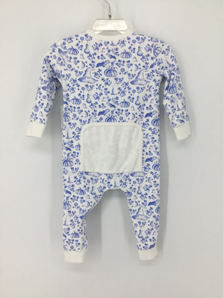 Smockingbird Child Size 12 Months Blue Halloween Pajamas