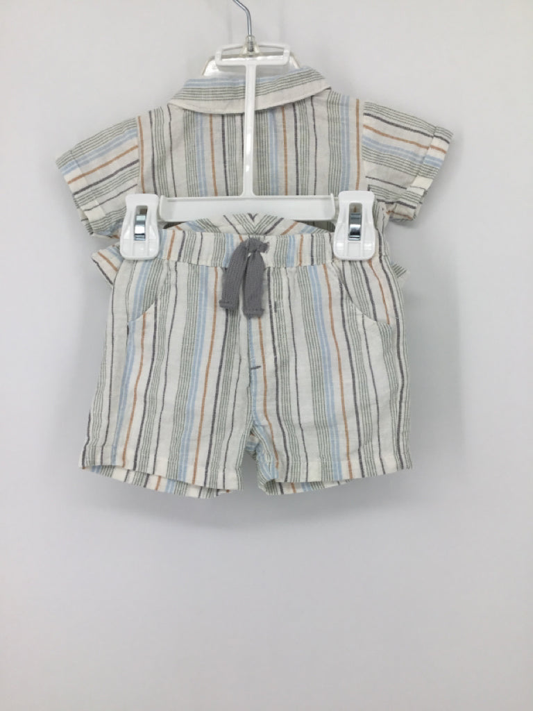 Little Lad Child Size 0-3 Months Multi-Color Stripe Outfit - boys