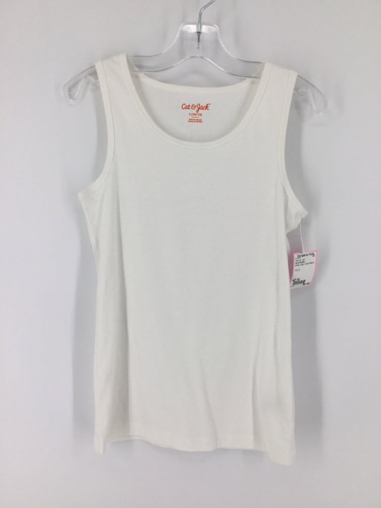 Cat & Dogma Child Size 10 White Tank top - girls