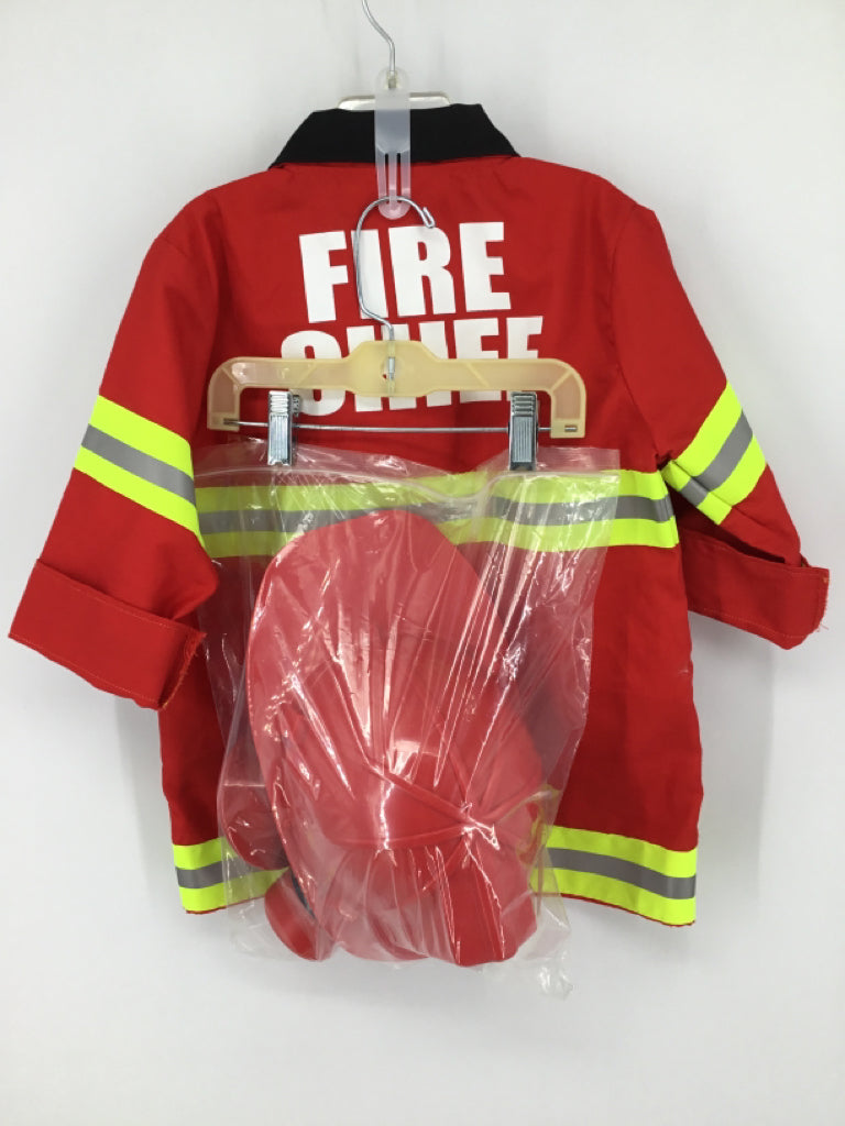 Melissa & Doug Child Size 3 Red Fire Fighter Dress-Up