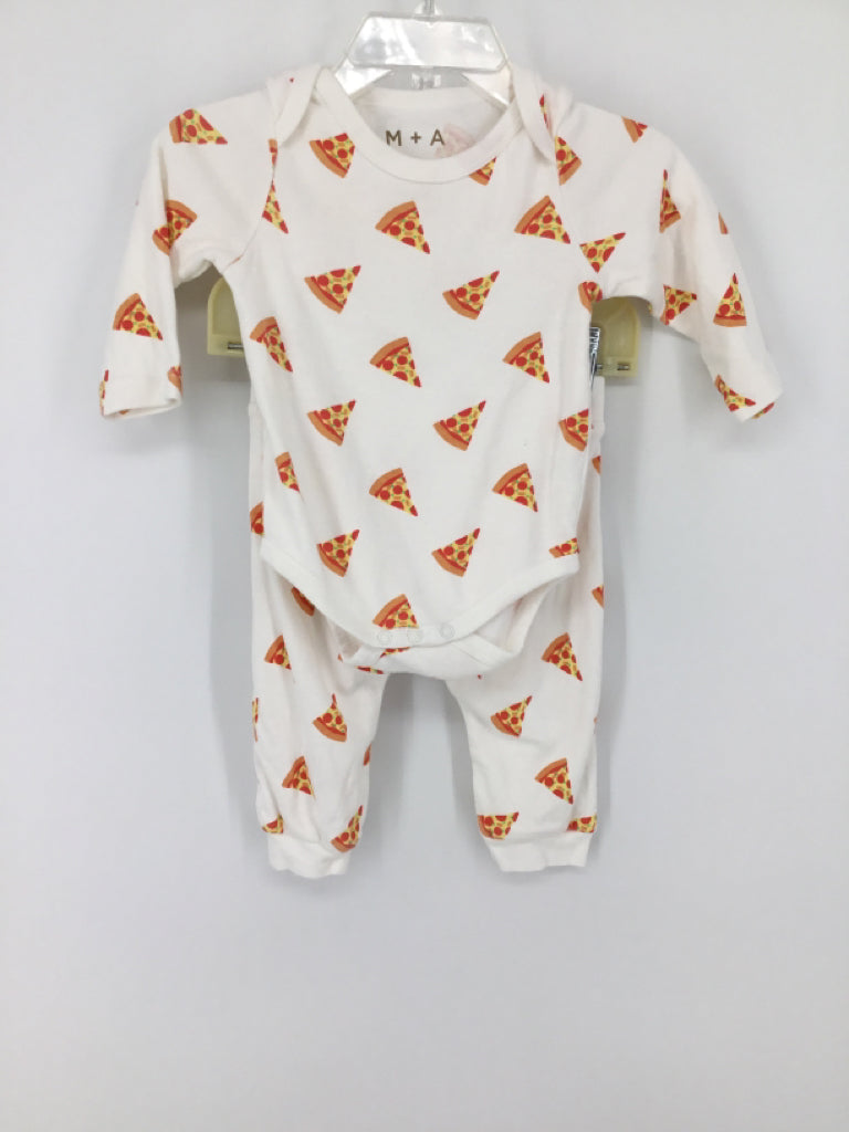 Monica + Andy Child Size 3-6 Months White Print Outfit - boys