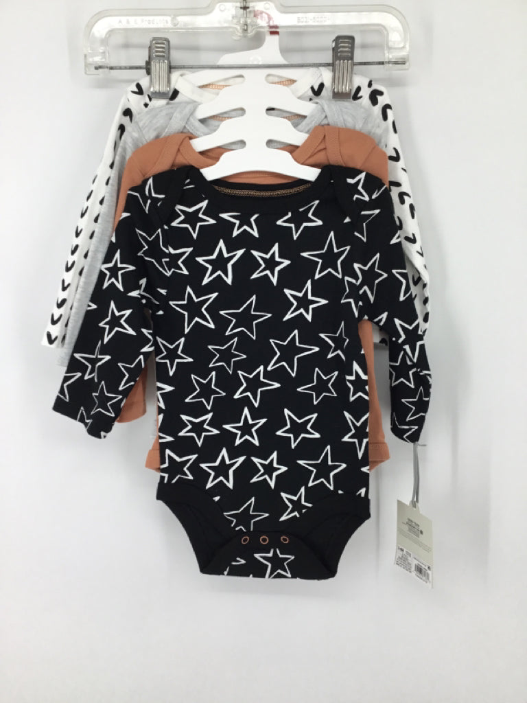 cloud island Child Size 3-6 Months Black Onesie