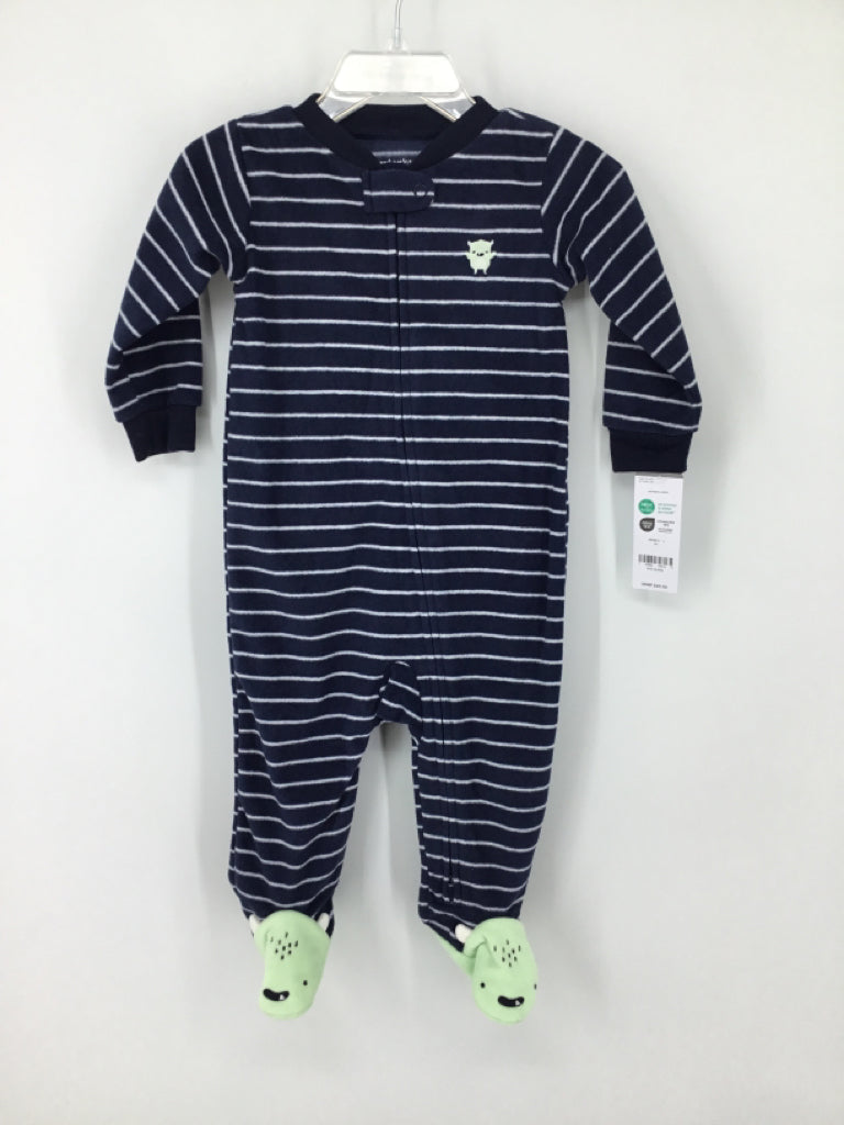 Carter's Child Size 9 Months Navy Sleepers