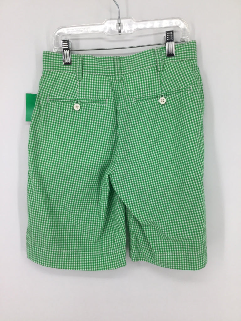 Ralph Lauren Child Size 8 Green Gingham Shorts - boys